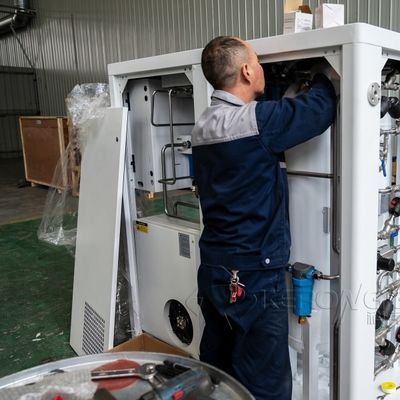 El sistema de mezcla automática de gases de acero inoxidable, con grado de protección IP65, es ajustable