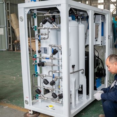Control de pureza en línea de acero inoxidable Mezclador de gas de nitrógeno e hidrógeno 10Nm3/h Capacidad