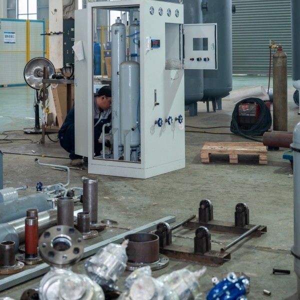 Control de pureza en línea de acero inoxidable Mezclador de gas de nitrógeno e hidrógeno 10Nm3/h Capacidad