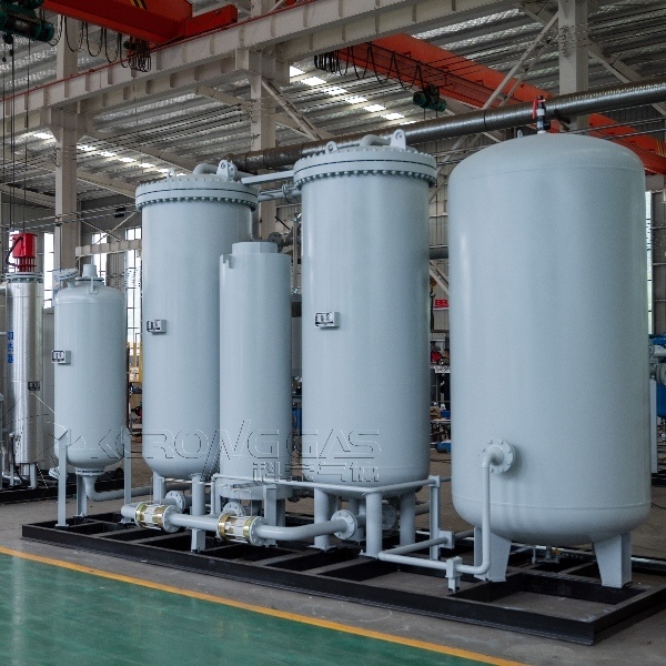 PSA Nitrogen Generator for Metal Cutting with 5Nm3/hr~5500Nm3/hr Capacity and 6bar Adjustable Pressure